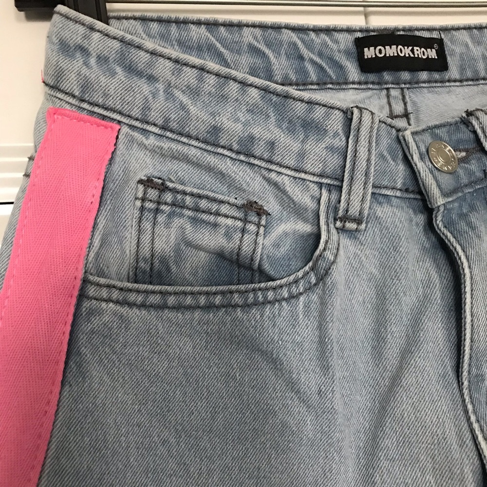 Pink stripe- High Rise jeans - Picture 3 of 5